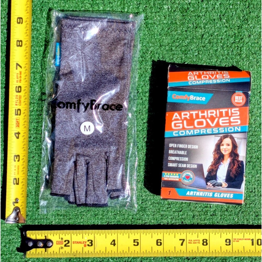 Comfy Brace Arthritis Open Finger Compression Hand Joint Adult Medium Gloves NIB
